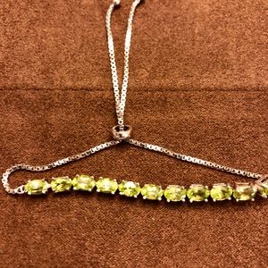 Peridot adjustable bracelet